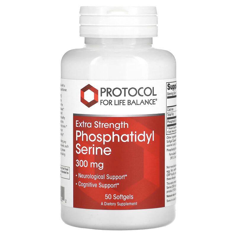 Protocol for Life Balance Extra Strength Phosphatidyl Serine 300 mg 50 Softgels 8 Thực phẩm chức năng Protocol for Life Balance Extra Strength Phosphatidyl Serine 300 mg 50 Softgels 707359123922