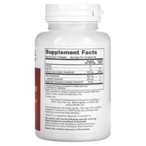 Thực phẩm bổ sung Protocol for Life Balance Gamma E Toco Complex 90 Softgels 707359108189