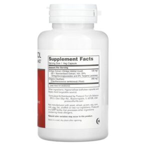 Thực phẩm bổ sung Protocol for Life Balance Ginkgo Biloba 120 mg 100 Veg Capsules 707359146839