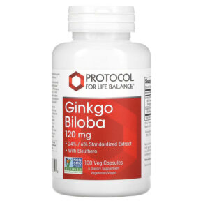 Thực phẩm chức năng Protocol for Life Balance Ginkgo Biloba 120 mg 100 Veg Capsules 707359146839
