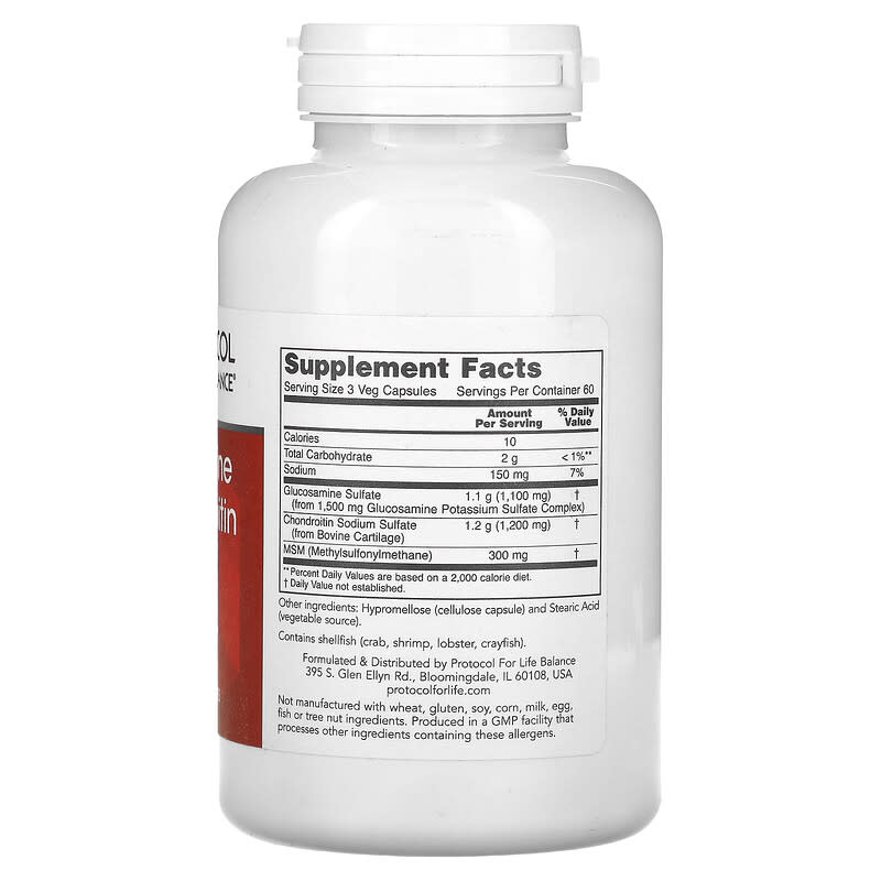 Protocol for Life Balance Glucosamine & Chondroitin with MSM 180 Veg Capsules 2 Thực phẩm bổ sung Protocol for Life Balance Glucosamine & Chondroitin with MSM 180 Veg Capsules 707359131729