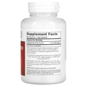 Thực phẩm bổ sung Protocol for Life Balance L-Glutamine 1.000 mg 120 Veg Capsules 707359100947