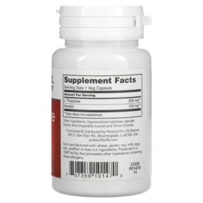Thực phẩm bổ sung Protocol for Life Balance L-Theanine 200 mg 60 Veg Capsules 707359101470