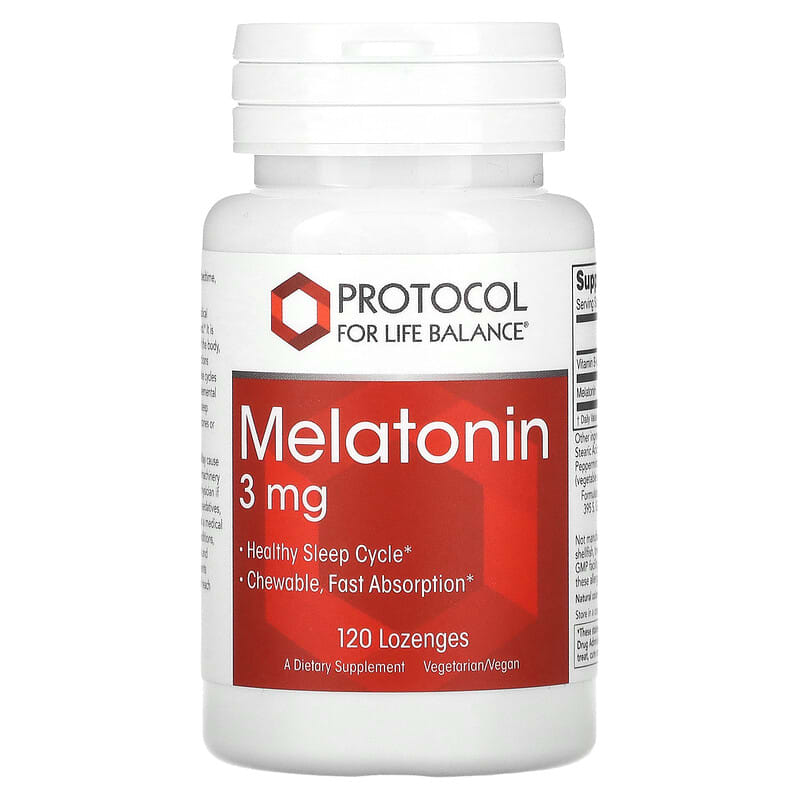 Protocol for Life Balance Melatonin 3 mg 120 Lozenges 8 Thực phẩm chức năng Protocol for Life Balance Melatonin 3 mg 120 Lozenges 707359132580