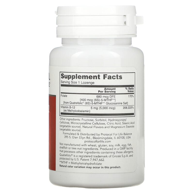 Protocol for Life Balance Methyl B12 5.000 mcg 60 Lozenges 2 Thực phẩm bổ sung Protocol for Life Balance Methyl B12 5.000 mcg 60 Lozenges 707359104969