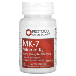 Thực phẩm chức năng Protocol for Life Balance MK-7 Vitamin K2 Extra Strength 300 mcg 60 Veg Capsules 707359109940