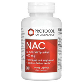 Thực phẩm chức năng Protocol for Life Balance NAC 600 mg 100 Veg Capsules 707359100855