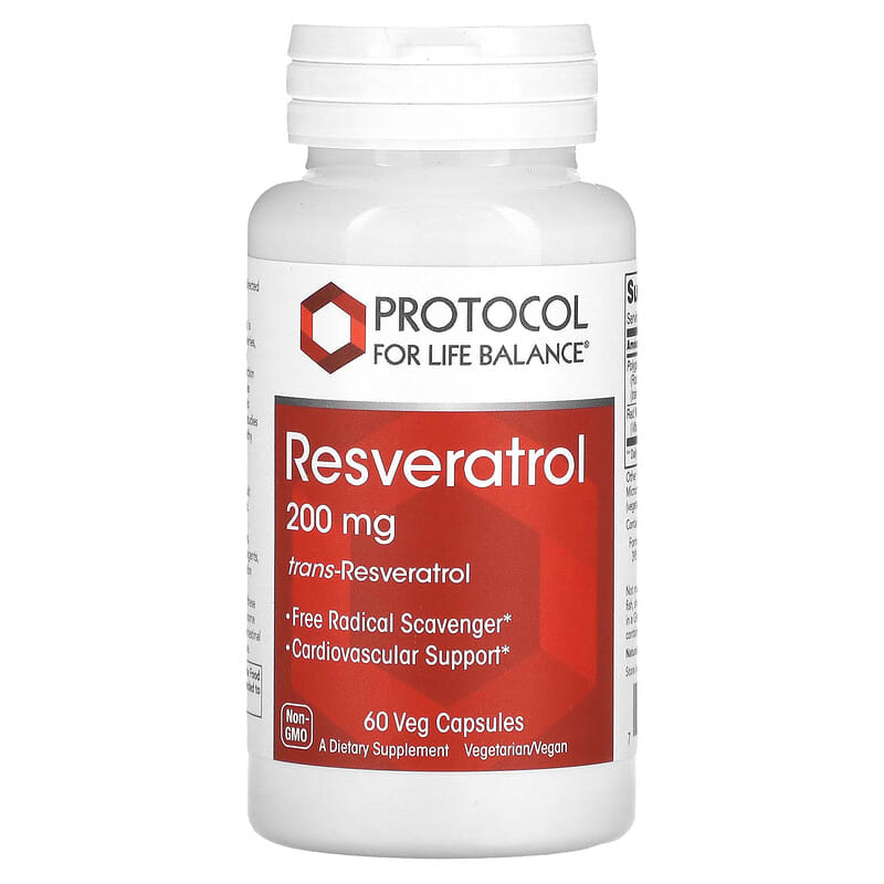 Protocol for Life Balance Resveratrol 200 mg 60 Veg Capsules 8 Thực phẩm chức năng Protocol for Life Balance Resveratrol 200 mg 60 Veg Capsules 707359133532