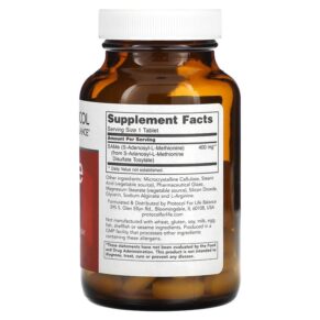 Thực phẩm bổ sung Protocol for Life Balance SAMe 400 mg 60 Tablets 707359101418