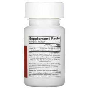 Thực phẩm bổ sung Protocol for Life Balance Vitamin D3 Clinical Potency 50.000 IU 50 Softgels 707359103788