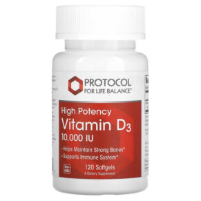 Thực phẩm chức năng Protocol for Life Balance Vitamin D3 High Potency 10.000 IU 120 Softgels 707359103764