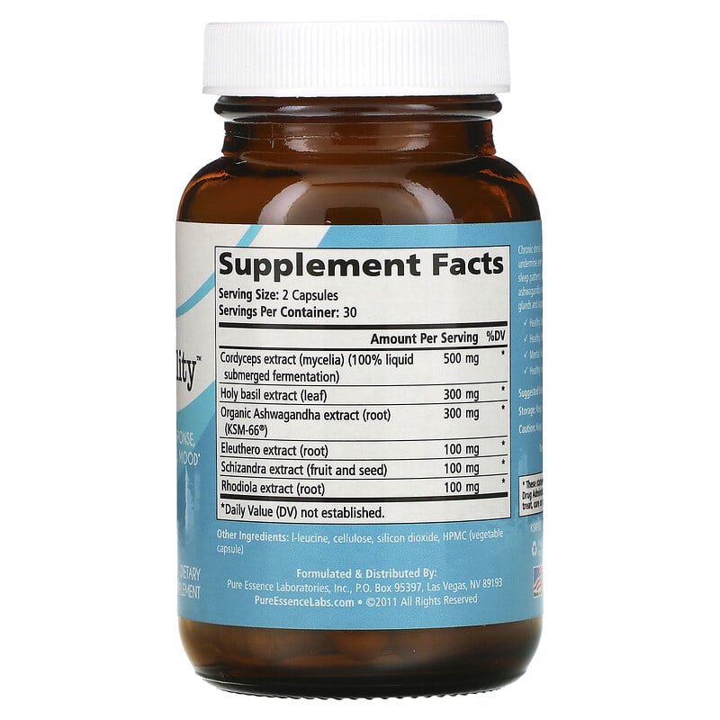 Pure Essence AdrenalStability 60 Vegi-Caps 2 Thực phẩm bổ sung Pure Essence AdrenalStability 60 Vegi-Caps 659670130021