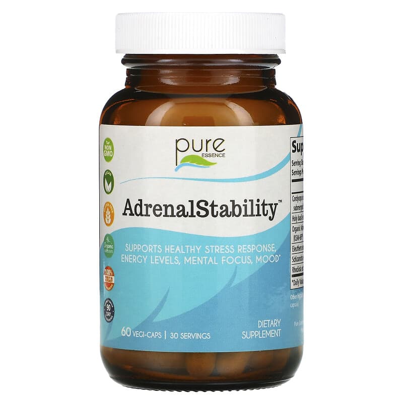 Pure Essence AdrenalStability 60 Vegi-Caps 8 Thực phẩm chức năng Pure Essence AdrenalStability 60 Vegi-Caps 659670130021