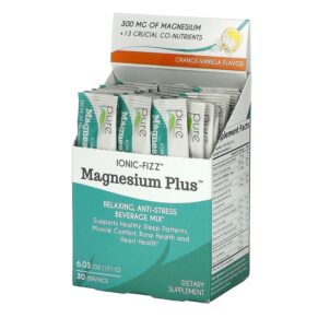 Thực phẩm chức năng Pure Essence Ionic-Fizz Magnesium Plus Orange-Vanilla 30 Packets 0.2 oz (5.7 g) Each 659670034053