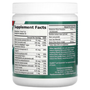 Thực phẩm bổ sung Pure Essence Ionic-Fizz Super D-K Calcium Plus Raspberry Lemonade 14.82 oz (420 g) 659670041013