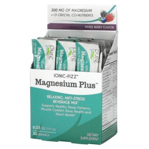 Thực phẩm chức năng Pure Essence Magnesium Plus Relaxing Anti-Stress Beverage Mix Mixed Berry 6.03 oz (171 g) 659670035050