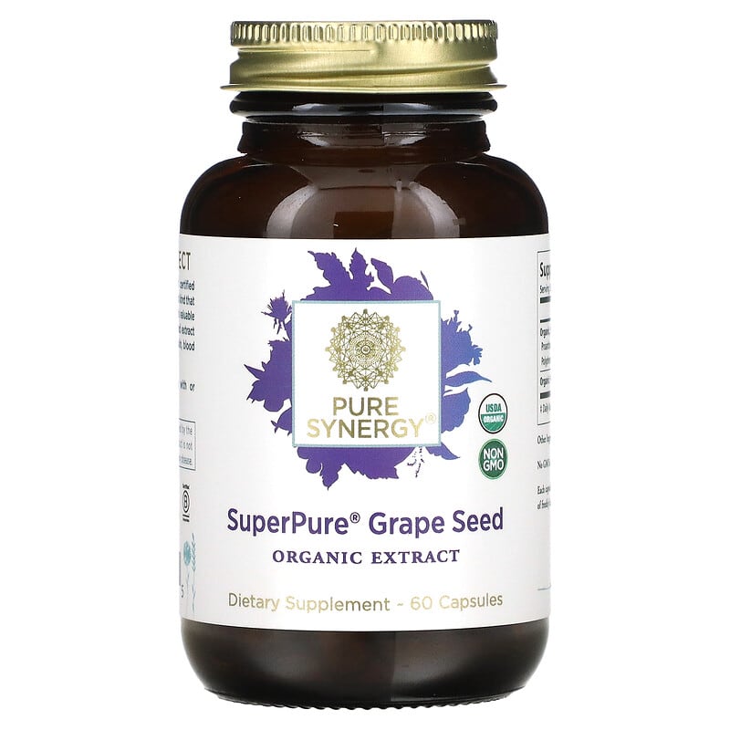 Pure Synergy Super Pure Grape Seed Organic Extract 60 Capsules 8 Thực phẩm chức năng Pure Synergy Super Pure Grape Seed Organic Extract 60 Capsules 852971004675