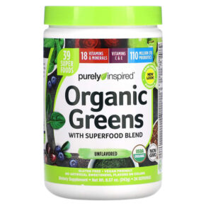 Thực phẩm chức năng Purely Inspired Organic Greens with Superfood Blend Unflavored 8.57 oz (243 g) 631656708837