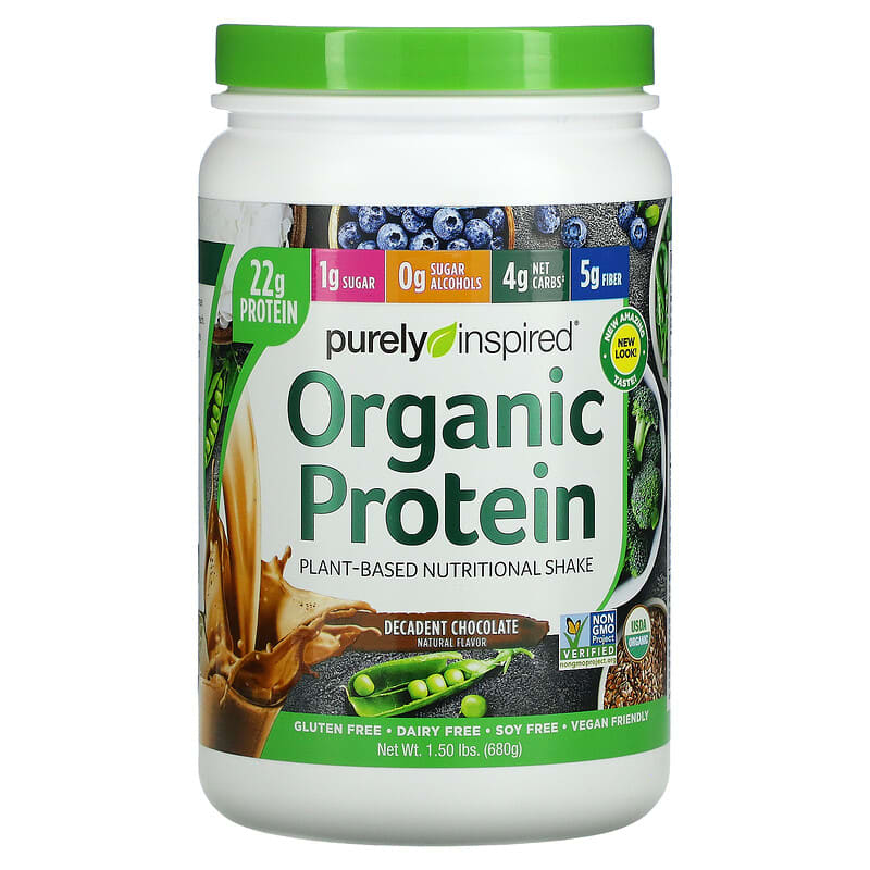 Purely Inspired Organic Protein Plant-Based Nutrition Shake Decadent Chocolate 1.5 lbs (680 g) 8 Thực phẩm chức năng Purely Inspired Organic Protein Plant-Based Nutrition Shake Decadent Chocolate 1.5 lbs (680 g) 631656603804