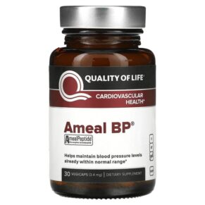 Thực phẩm chức năng Quality of Life Labs Ameal BP Cardiovascular Health 3.4 mg 30 Vegicaps 812259003318