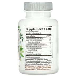 Thực phẩm bổ sung Quantum Health Super Lysine+ Immune Support 90 Tablets 046985001106
