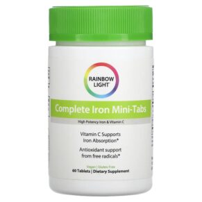 Thực phẩm chức năng Rainbow Light Complete Iron Mini-Tabs 60 Tablets 021888200610
