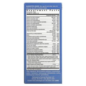 Thực phẩm bổ sung Rainbow Light Men's One 50+ Daily Multivitamin High Potency 120 Vegetarian Tablets 021888204052
