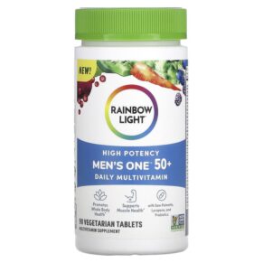 Thực phẩm chức năng Rainbow Light Men's One 50+ Daily Multivitamin High Potency 90 Vegetarian Tablets 021888204045