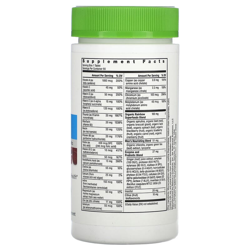 Rainbow Light Men's One Multivitamin 90 Tablets 2 Thực phẩm bổ sung Rainbow Light Men's One Multivitamin 90 Tablets 021888108923