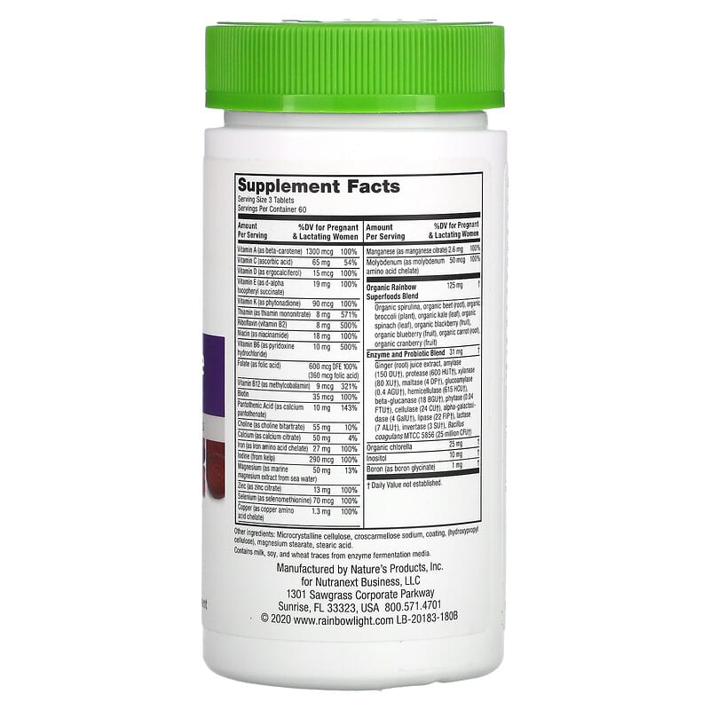 Rainbow Light Prenatal Petite 180 Mini-Tablets 2 Thực phẩm bổ sung Rainbow Light Prenatal Petite 180 Mini-Tablets 021888201839