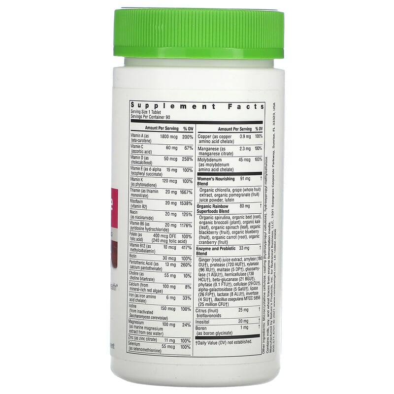 Rainbow Light Women's One Multivitamin 90 Tablets 2 Thực phẩm bổ sung Rainbow Light Women's One Multivitamin 90 Tablets 021888108824