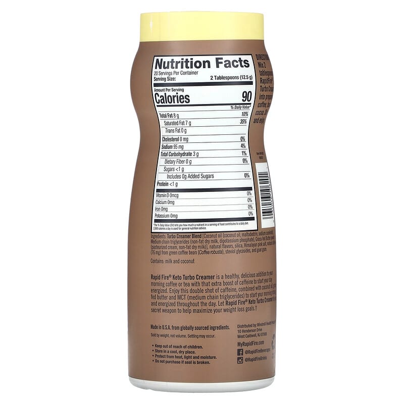 RAPIDFIRE Turbo Creamer French Vanilla 8.8 oz (250 g) 2 Thực phẩm bổ sung RAPIDFIRE Turbo Creamer French Vanilla 8.8 oz (250 g) 035046106201