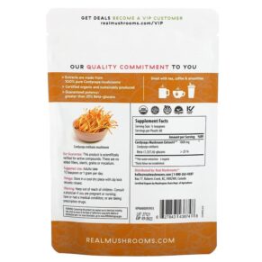 Thực phẩm bổ sung Real Mushrooms Cordyceps-M Organic Mushroom Extract Powder 2.12 oz (60 gm) 627843438748