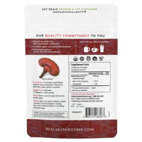 Thực phẩm bổ sung Real Mushrooms Reishi 415 Organic Mushroom Extract Powder 1.59 oz (45 gm) 628110068088