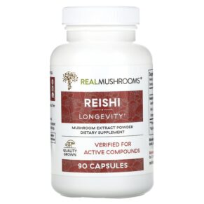 Thực phẩm chức năng Real Mushrooms Reishi Longevity 90 Capsules 628110068095
