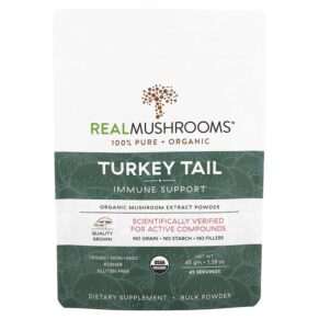 Thực phẩm chức năng Real Mushrooms Turkey Tail Organic Mushroom Extract Powder 1.59 oz (45 gm) 628110068033