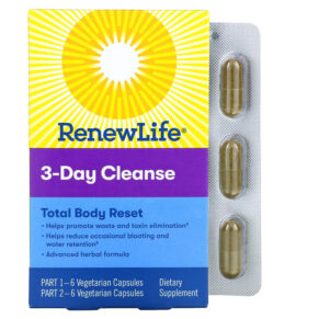Thực phẩm chức năng Renew Life 3-Day Cleanse Total Body Reset 12 Vegetarian Capsules 631257154262