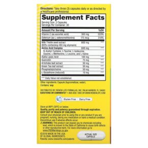 Thực phẩm bổ sung Renew Life Liver Support Herbal Detox Formula 90 Vegetarian Capsules 631257155702