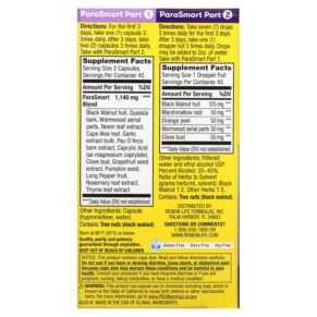 Thực phẩm bổ sung Renew Life ParaSmart 15-Day Targeted Cleanse 2-Part 631257320902