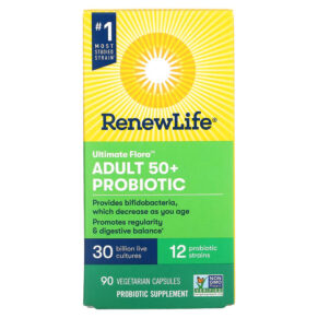 Thực phẩm chức năng Renew Life Ultimate Flora Adult 50+ Probiotic 30 Billion CFU 90 Vegetarian Capsules 631257121141