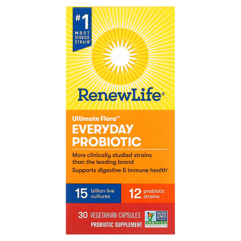 Renew Life Ultimate Flora Everyday Probiotic 15 Billion Live Cultures 30 Vegetarian Capsules 8 Thực phẩm chức năng Renew Life Ultimate Flora Everyday Probiotic 15 Billion Live Cultures 30 Vegetarian Capsules 631257120977