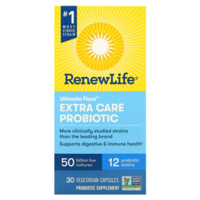 Thực phẩm chức năng Renew Life Ultimate Flora Extra Care Probiotic 50 Billion Live Cultures 30 Vegetarian Capsules 631257121066