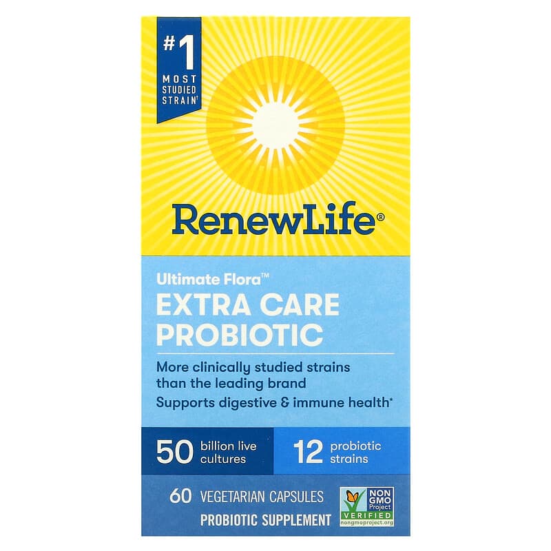 Renew Life Ultimate Flora Extra Care Probiotic 50 Billion Live Cultures 60 Vegetarian Capsules 8 Thực phẩm chức năng Renew Life Ultimate Flora Extra Care Probiotic 50 Billion Live Cultures 60 Vegetarian Capsules 631257121080