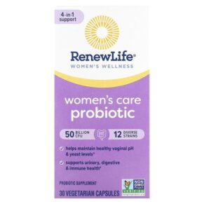 Thực phẩm chức năng Renew Life Women's Care Vaginal Probiotics 50 Billion CFU 30 Vegetarian Capsules 631257121165