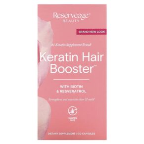 Thực phẩm chức năng Reserveage Nutrition Keratin Hair Booster with Biotin & Resveratrol 120 Capsules 853427006151