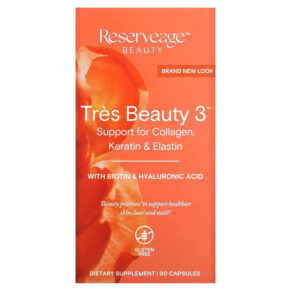 Thực phẩm chức năng Reserveage Nutrition Tres Beauty 3 with Biotin & Hyaluronic Acid 90 Capsules 859569002877