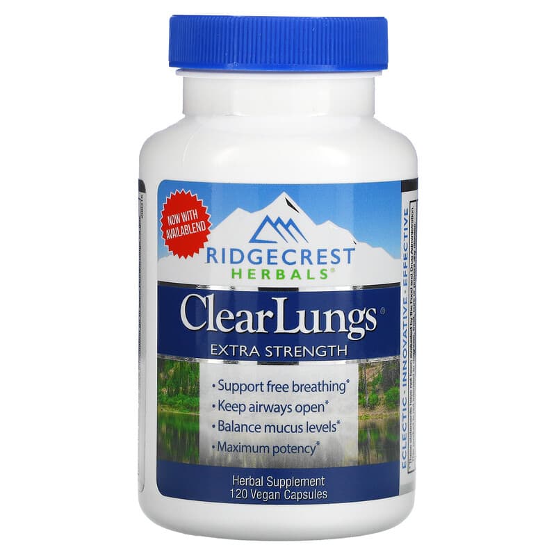 RidgeCrest Herbals ClearLungs Extra Strength 120 Vegan Capsules 8 Thực phẩm chức năng RidgeCrest Herbals ClearLungs Extra Strength 120 Vegan Capsules 355724001568