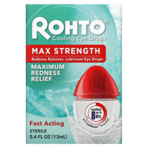 Thực phẩm chức năng Rohto Cooling Eye Drops Max Strength Maximum Redness Relief 0.4 fl oz (13 ml) 310742011012
