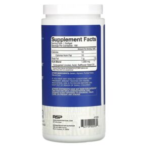 Thực phẩm bổ sung RSP Nutrition CLA Weight Management 180 Softgels 852113002934