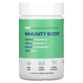 Thực phẩm chức năng RSP Nutrition Immunity Boost Immune System Support + Vitamins & Antioxidants + Immune Cell Production 60 Veggie Capsules 850019469332